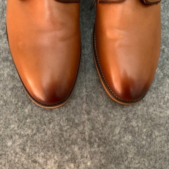 Florsheim Men’s Brown Leather Lace Up Cap Toe Oxford Shoes - Picture 9 of 12